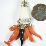 coral hand charm