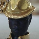 14K 1940'svintage sophisticated gentleman blackamoor charm