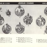 heavy gold disk jeweled charms